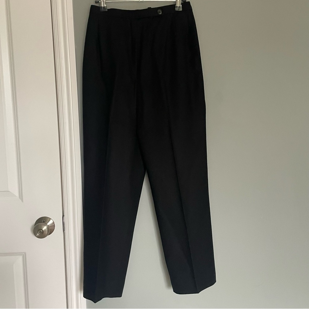 Vintage Pendleton 100% Virgin Wool High Rise Black Pants Trousers
